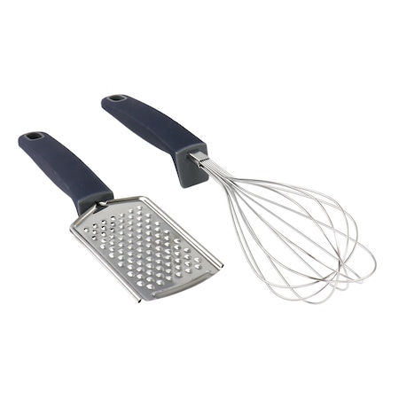 Oster Bluemarine 2 Piece Stainless Steel Grater and Whisk Set in Navy Blue 137549.02