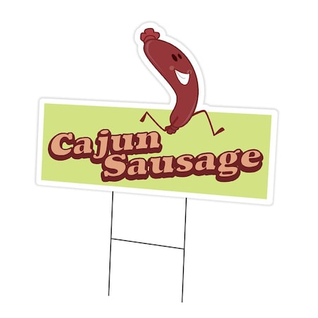 Signmission Cajun Sausage Die Cut Yard Sign & Stake outdoor plastic coroplast window, C-DC-1824-Cajun Sausage19 C-DC-1824-Cajun Sausage19