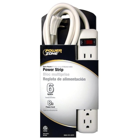 Powerzone Power Strip, Right Angled, 6 Outlet(s) OR801115