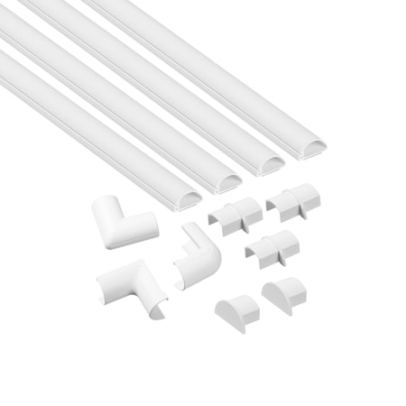 D-Line 0.78 x 0.39in White 5ft Kit.  6x 5ft Lengths + 13 Accessories US/5FTKIT-2010W