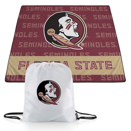 Picnic Time Family Of Brands NCAA Florida State Seminoles Impresa Picnic Blanket - Lightweight Beach Blanket - Machine Washable 819-01-999-176-0