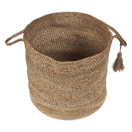 Homeroots 17" Tan Jute Basket 704879