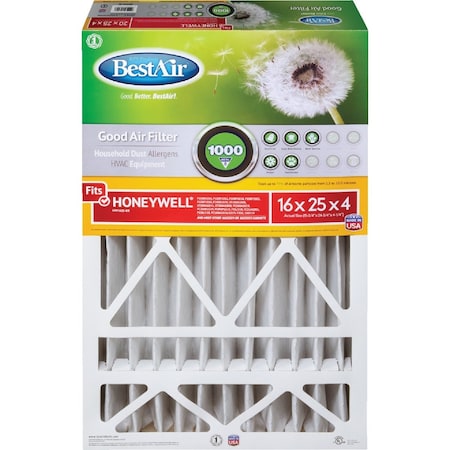 16'' x 25'' x 4'' Honeywell MERV 8 Deep Pleat Furnace Filter