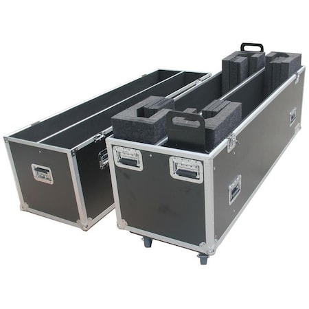 Antakipro Fly Drive Case For Two 63-inch LED or Plasma Displays with Caster Board AP-2LED63W