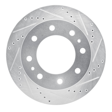 Dynamic Friction Co DFC Brake Rotor - Drilled and Slotted - Silver 631-48051R