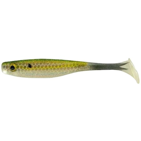 Big Bite Baits Bait, Shad, Chartreuse Shad Bait, 5PK BBB-35SWTM-07