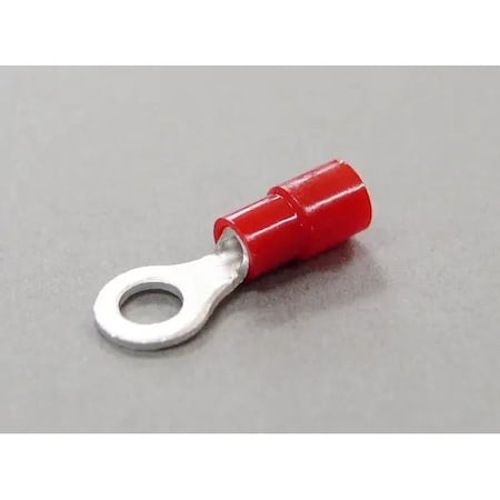 Nichifu Eco-Friendly Polycarbonate Insulated Ring Terminal, 22-16 AWG, #8 Stud TMEX 1.25-4-RED