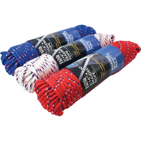 Do It Best 3/16'' x 100 Ft. Assorted Colors Diamond Braided Polypropylene Packaged Rope 703147