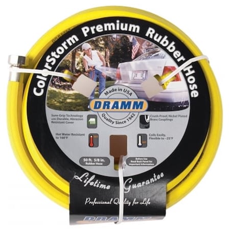 Dramm .63in. X 50ft. Yellow ColorStorm Premium Rubber Hose 10-17003