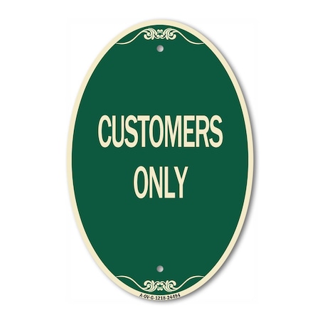 Signmission Customers Only, 12 Inch X 18 Inch Architectural Oval, Heavy Gauge Aluminum A-OV-G-1218-24494