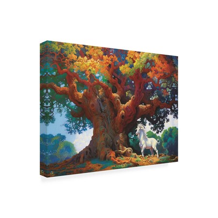 Trademark Fine Art Outdoor Canvas Art Michael David Ward 'Unicorn Tree' Wall Art for Patios, or Gardens GRL00992-OC2432WR