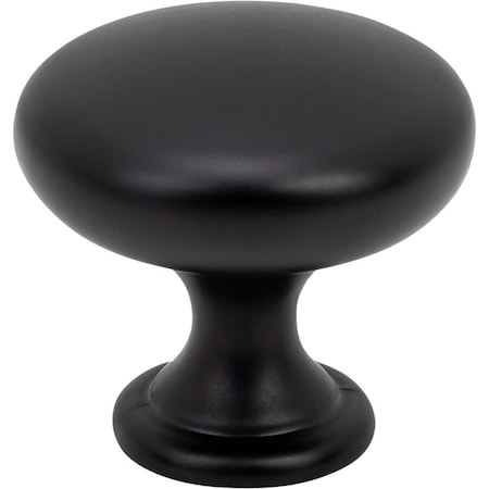 Designperfect 1-3/16 Diameter Round Cabinet Knob, Matte/Flat Black, 10PK DPA10R28KBLK