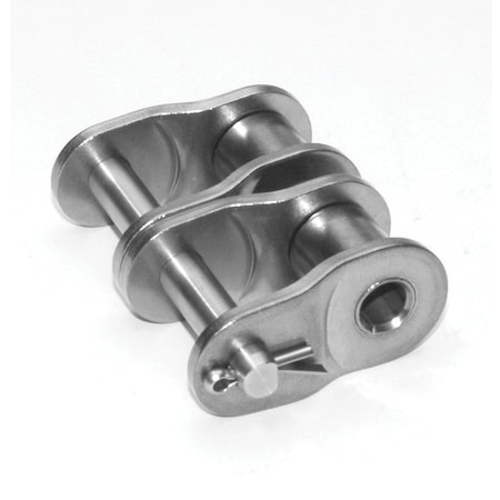 Senqcia 40-2SSOL Double Strand Cottd Off Link, 40-2SS chain, .5P, 1.27 OAW, .156 Pin, 304SS S-40-2SSOL