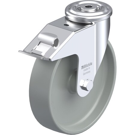 Blickle Kingpin Swivel Cstr, Gry Nylon, 8", Brake LER-POG 200G-FI