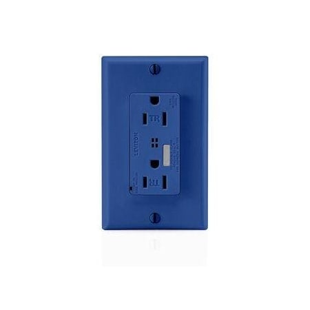 Leviton Straight Blade Receptacle, 5-15R, 15 A, 125V AC, Flush Mount, Self-Grounded T7280-B