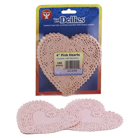 Plushdeluxe Doilies 4 Pink Hearts, 3PK PL3481834