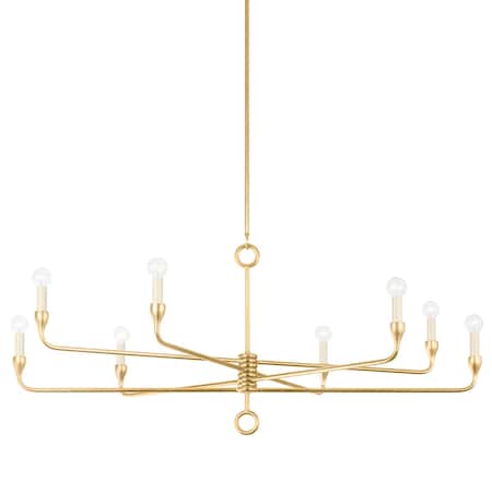 Troy Lighting Orson 8 Light Chandelier 41.5 In. Vintage Gold Leaf F9542-VGL