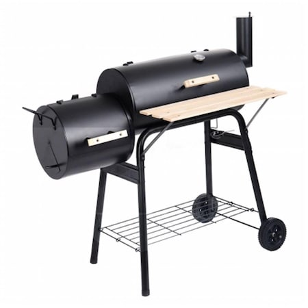 Grilltown Outdoor BBQ Grill Charcoal Barbecue Pit Cooker Smoker, Black GR2474032