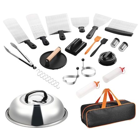 Vevor 28PCS Griddle Accessories Kit Flat Top Grill Spatula BBQ Tools Stainless Steel SK2541