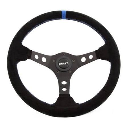 Grant 696 Steering Wheels Suede Series Steering Wheel 13.75 in. dia. 3-Spoke 3.50 in. Dish GRT696