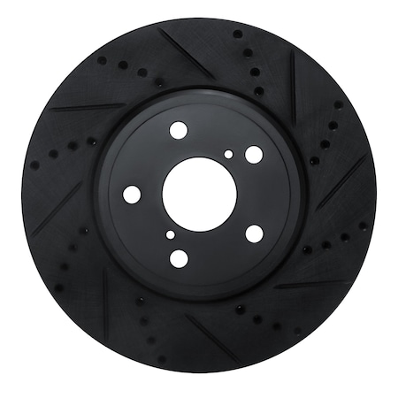 Dynamic Friction Co DFC Brake Rotor - Drilled and Slotted - Black 633-75009R