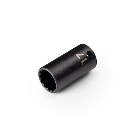 Tekton 3/8 Inch Drive x 17 mm Semi-Deep 12-Point Impact Socket SID14317