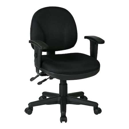 Office Star Products Ergonomic Fabric Sculptured Ergonomic Managers Chair, Black 8180-231