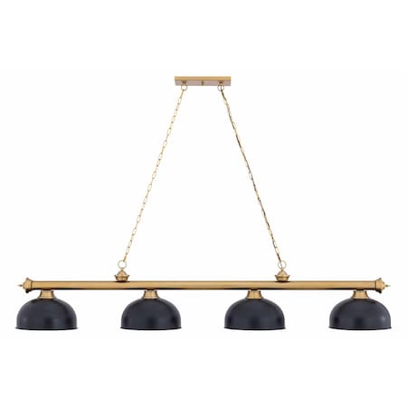 Z-Lite Cordon Heritage Brass 4 Light Billiard 2306-4HBR-D13MB