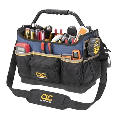 Clc Work Gear Tool Box, Black, Ballistic Polyester, 17 Pockets PB1580