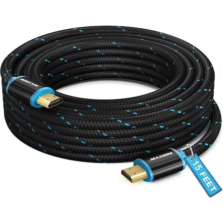 Maximm 15ft 4K 60Hz 18Gbps HDMI 2.0 Braided Cable HD2-15FT-1PK