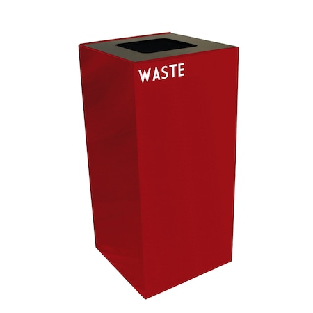 Witt Industries 32 gal Square Scarlet Red, Metal 32GC03-SC