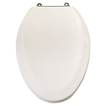 Prosource Toilet Seat, Elongated, MDF Molded Fiberboard, White, Bar Hinge T-19WMC