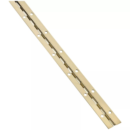 National Hardware Steel 1-1/16'' x 48'' Bright Brass Continuous Hinge N148-353