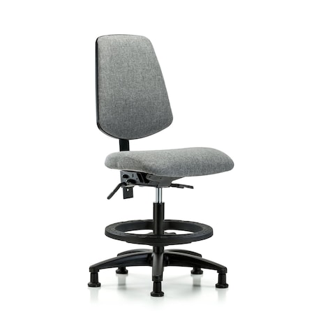 Blue Ridge Ergonomics Fab Med Bench Chair, Bk, BF, Glds, Gry, No Arms, 22" to 29" Height, Gray BR-FMBCH-MB-RG-T1-A0-BF-RG-F44