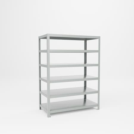 Pucel Heavy Duty All Welded Rack, 48 in W x 24 in D x 65 in H, Gray PE-2448