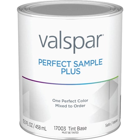 Valspar Perfect Sample Plus Latex Satin Interior Paint Sample Tint Base 028.0017003.004