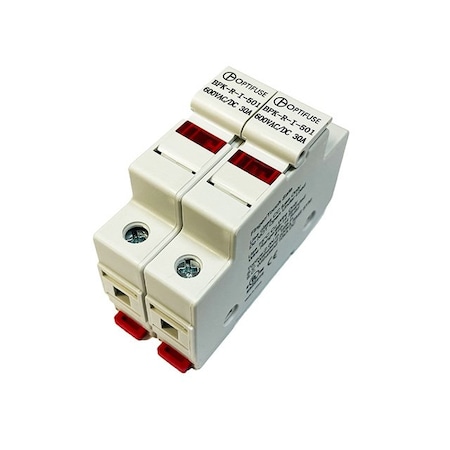 Optifuse Fuse Block, 3 Poles, 30A Amp Range, 600V AC/600V DC Volt Rating BPK-R-I-502