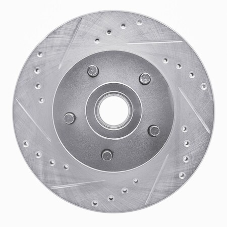 Dynamic Friction Co DFC Brake Rotor - Drilled and Slotted - Silver 631-39000L
