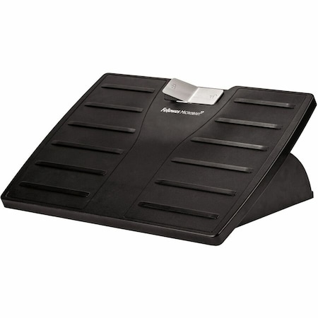 Fellowes Adjustable Footrest with Microban, HPS Black/Silver 8035001