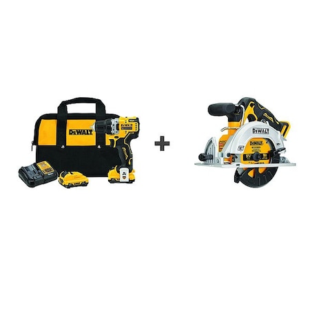 Stanley Drill, Cordless, 1,500 RPM, 12V DC DCD701F2/DCS512B