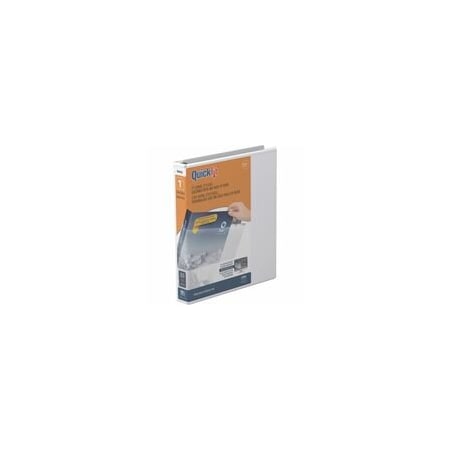 Quickfit Clear-View Binder, 3-Ring Binder, Round Ring, 1 Inch, White - 1in Binder Capacity - Letter - 8 871100