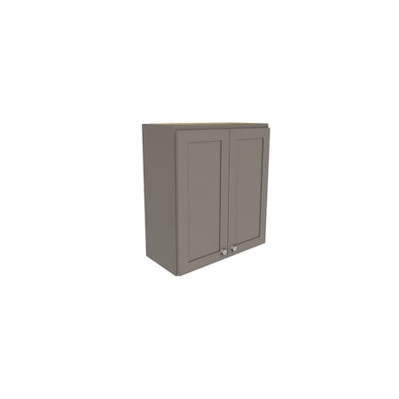 Rigel Cabinetry Kitchen Wall Cabinet, 27 in W x 30 in H, 2-Door, Gray, Solid Wood RTA - 806204