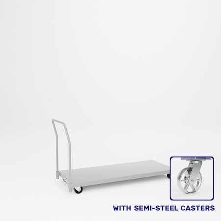 Pucel Dolly Platform Truck, 24 in W x 60 in L x 36 in H, Gray 24-PTD-60S