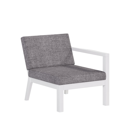 Polybird BREEZE DEEP SEAT SECTIONAL PIECE LEFT CHAIR        WHITE POLYBIRD P101-WT-CASL