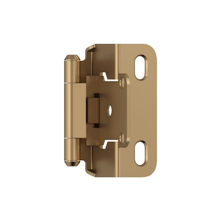 Amerock 1/2in 13mm Overlay Self Closing Partial Wrap Champagne Bronze Cabinet Hinge, 1 Pair BPR7550CZ