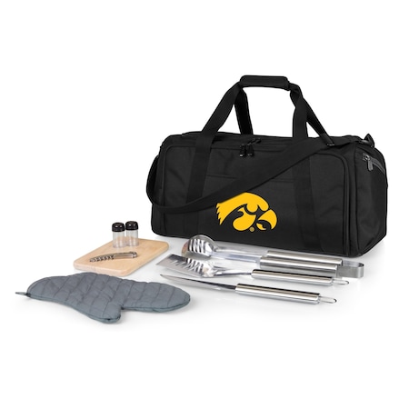 Picnic Time Family Of Brands NCAA Iowa Hawkeyes BBQ Kit Grill Set & Cooler, BBQ Accessories 757-06-175-224-0
