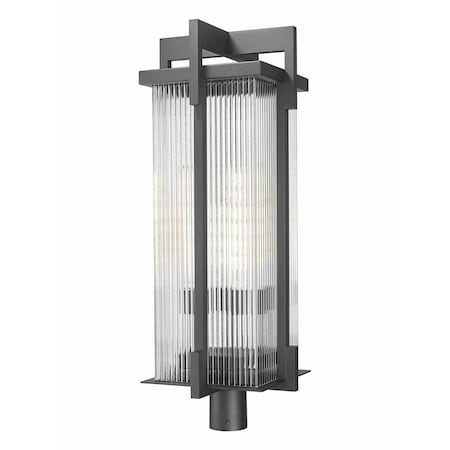 Z-Lite Fortis Sand Black 3 Light Outdoor Post Mount Fixture 5031PHXLR-BK