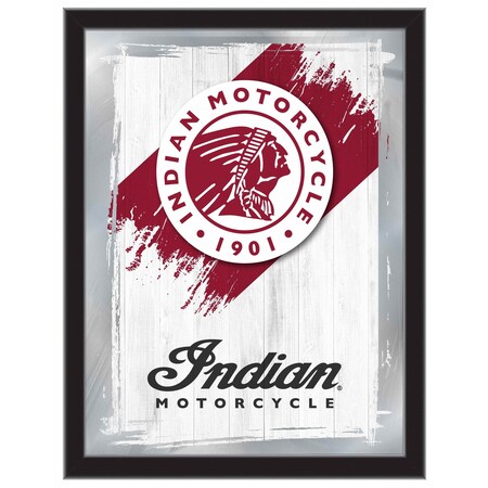 Holland Bar Stool Co Indian Motorcycle 17inx22in Logo Wall Mirror MLogo