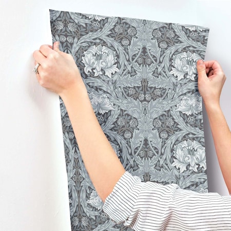 A-Street Prints African Marigold Dark Blue Floral Wallpaper 4171-82074