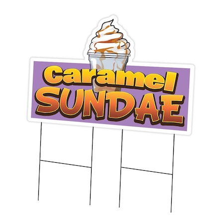 Signmission Caramel Sundae Die Cut Yard & Stake outdoor plastic coroplast window, C-DC-2436-Caramel Sundae19 C-DC-2436-Caramel Sundae19